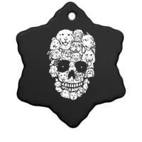 Funny Dog Skull Dogs Paw Lover Halloween Dog Skeleton Ceramic Star Ornament