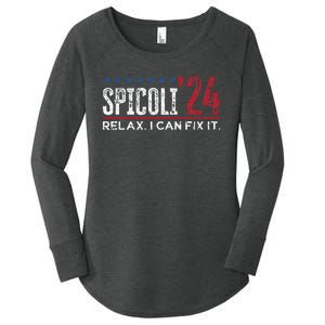 Funny Distressed Spicoli 24 Spicoli 2024 Relax I Can Fix It Women's Perfect Tri Tunic Long Sleeve Shirt