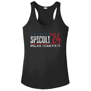 Funny Distressed Spicoli 24 Spicoli 2024 Relax I Can Fix It Ladies PosiCharge Competitor Racerback Tank