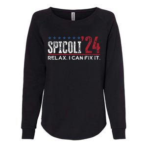 Funny Distressed Spicoli 24 Spicoli 2024 Relax I Can Fix It Womens California Wash Sweatshirt