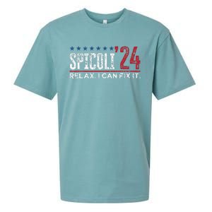 Funny Distressed Spicoli 24 Spicoli 2024 Relax I Can Fix It Sueded Cloud Jersey T-Shirt