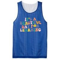 First Day School Its Beautiful Day For Learning Teacher Gift Mesh Reversible Basketball Jersey Tank