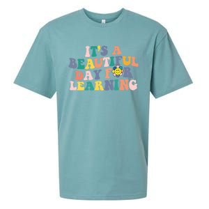 First Day School Its Beautiful Day For Learning Teacher Gift Sueded Cloud Jersey T-Shirt