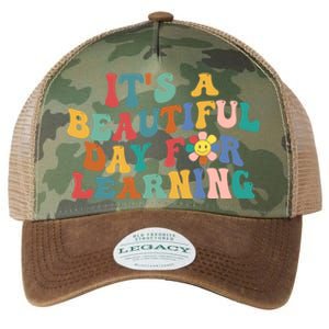 First Day School Its Beautiful Day For Learning Teacher Gift Legacy Tie Dye Trucker Hat