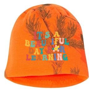 First Day School Its Beautiful Day For Learning Teacher Gift Kati - Camo Knit Beanie