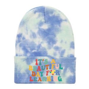 First Day School Its Beautiful Day For Learning Teacher Gift Tie Dye 12in Knit Beanie