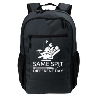 Funny Dentist Same Spit Different Day Dental Chair Daily Commute Backpack