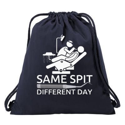 Funny Dentist Same Spit Different Day Dental Chair Drawstring Bag