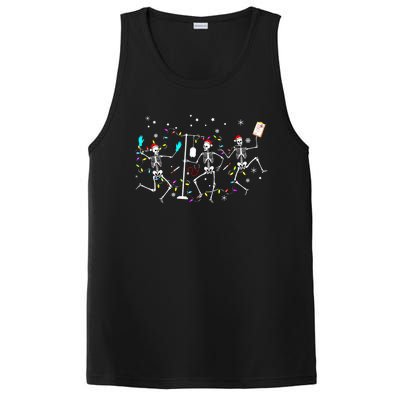 Funny Dancing Skeleton Nurse Christmas Nursing School Xmas Gift PosiCharge Competitor Tank