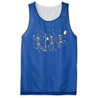 Funny Dancing Skeleton Nurse Christmas Nursing School Xmas Gift Mesh Reversible Basketball Jersey Tank