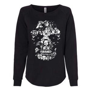 Funny Dachshund Skull Dog Skeleton Halloween Womens California Wash Sweatshirt