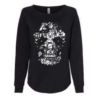 Funny Dachshund Skull Dog Skeleton Halloween Womens California Wash Sweatshirt