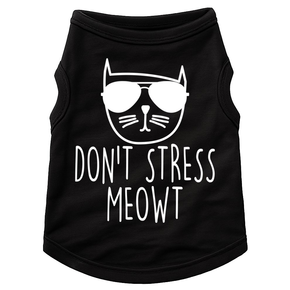 Funny Don't Stress Meowt Cat Owner Don't Stress Me Out Pun Cute Gift Doggie Tank