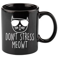 Funny Don't Stress Meowt Cat Owner Don't Stress Me Out Pun Cute Gift 11oz C Handle Ceramic Mug