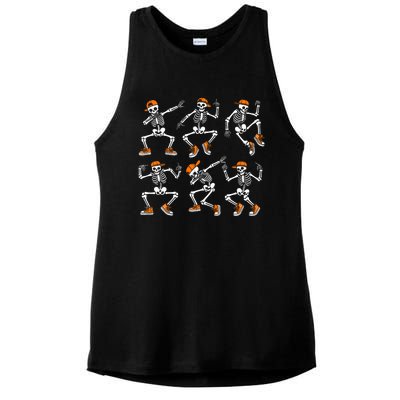 Funny Dancing Skeletons Halloween Skeleton Dance Halloween Ladies PosiCharge Tri-Blend Wicking Tank