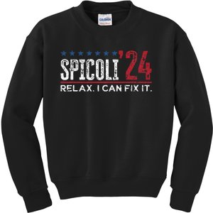 Funny Distressed Spicoli 24 Spicoli 2024 relax I can fix it Kids Sweatshirt