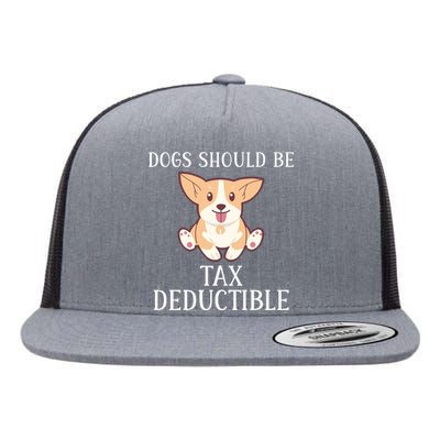 Funny Dogs Should Be Tax Deductible, Cute Dog Lovers Flat Bill Trucker Hat