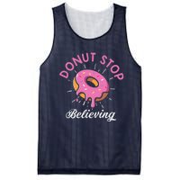 Funny Donut Stop Believing Donut Crew Positive Message Quote Mesh Reversible Basketball Jersey Tank