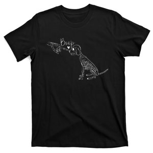 Funny Dog Skeleton Hand Boop Halloween Puppy T-Shirt