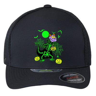 Figment Dragon Skeleton Halloween Trick Or Treat Figment Dragon Hallow Flexfit Unipanel Trucker Cap