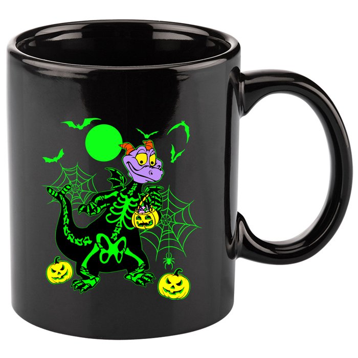 Figment Dragon Skeleton Halloween Trick Or Treat Figment Dragon Hallow 11oz C Handle Ceramic Mug