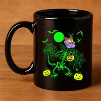 Figment Dragon Skeleton Halloween Trick Or Treat Figment Dragon Hallow 11oz C Handle Ceramic Mug