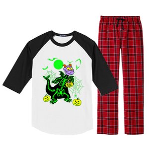 Figment Dragon Skeleton Halloween Trick Or Treat Figment Dragon Hallow Raglan Sleeve Pajama Set