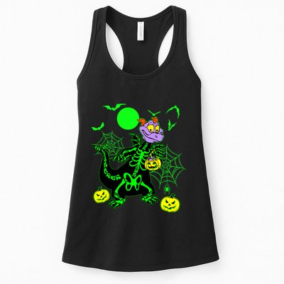 Figment Dragon Skeleton Halloween Trick Or Treat Figment Dragon Hallow Womens Tank Top