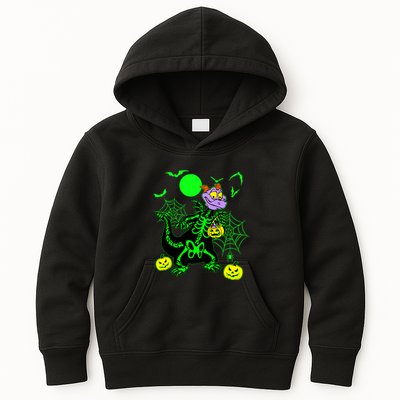 Figment Dragon Skeleton Halloween Trick Or Treat Figment Dragon Hallow Kids Hoodie