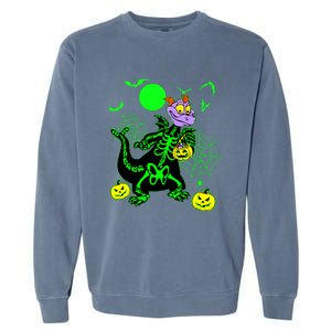 Figment Dragon Skeleton Halloween Trick Or Treat Figment Dragon Hallow Garment-Dyed Sweatshirt