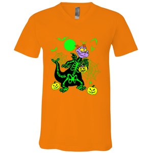 Figment Dragon Skeleton Halloween Trick Or Treat Figment Dragon Hallow V-Neck T-Shirt