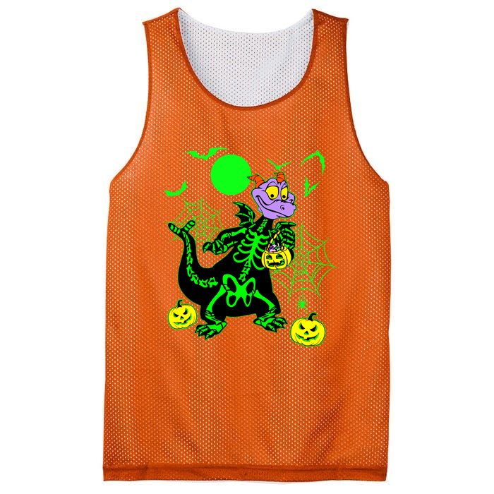 Figment Dragon Skeleton Halloween Trick Or Treat Figment Dragon Hallow Mesh Reversible Basketball Jersey Tank