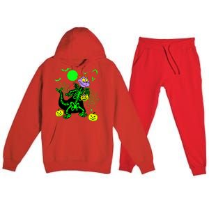 Figment Dragon Skeleton Halloween Trick Or Treat Figment Dragon Hallow Premium Hooded Sweatsuit Set