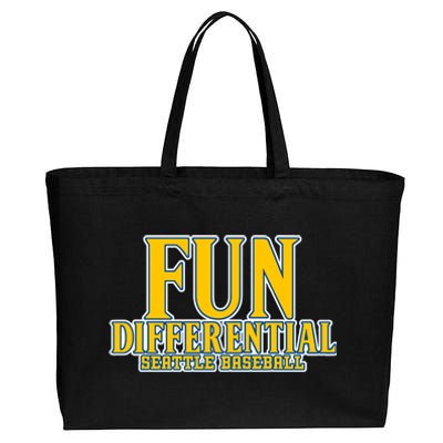 Fun Differential Seattle Baseball Cotton Canvas Jumbo Tote