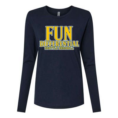 Fun Differential Seattle Baseball Womens Cotton Relaxed Long Sleeve T-Shirt