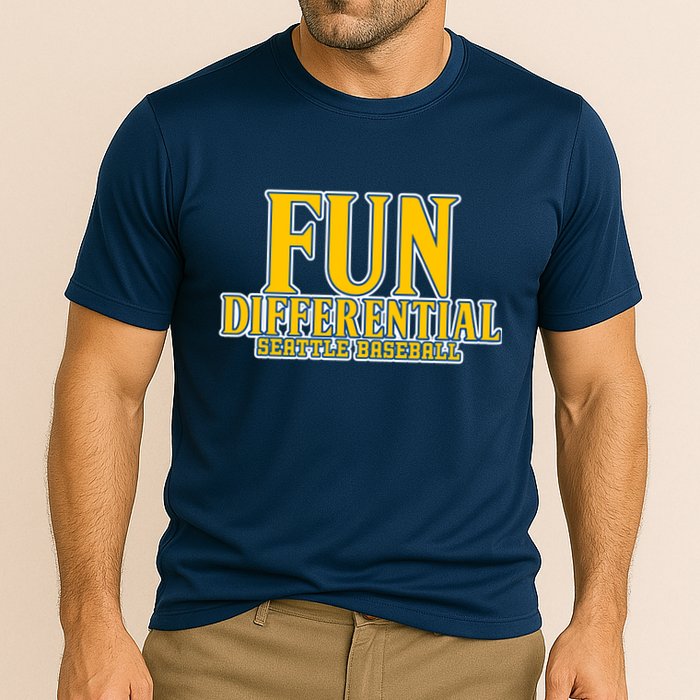 Fun Differential Seattle Baseball Cooling Performance Crew T-Shirt