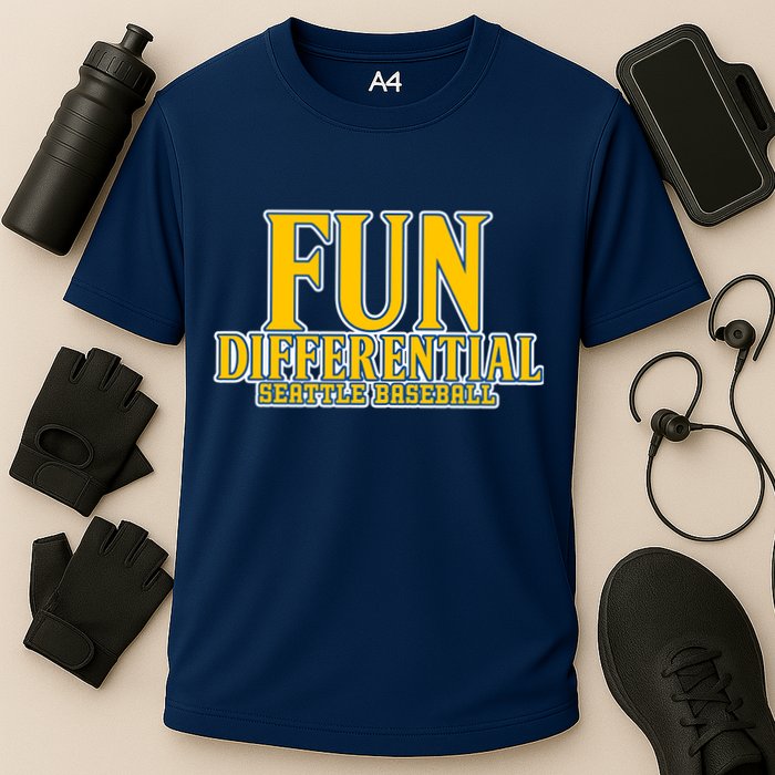 Fun Differential Seattle Baseball Cooling Performance Crew T-Shirt