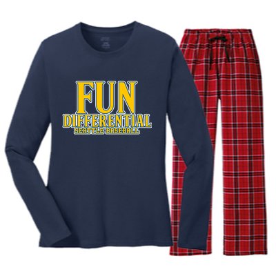 Fun Differential Seattle Baseball Women's Long Sleeve Flannel Pajama Set 