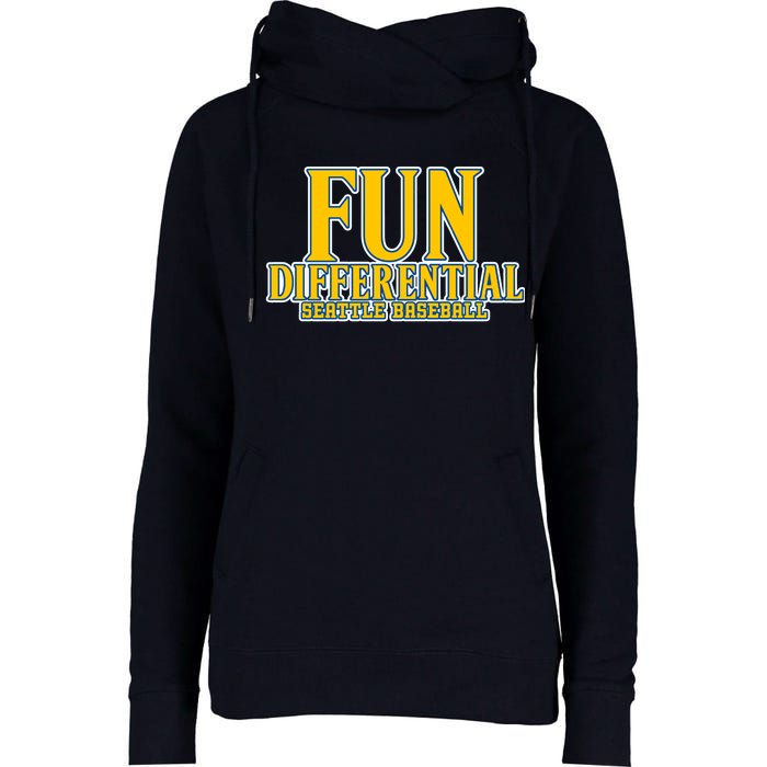 Fun Differential Seattle Baseball Womens Funnel Neck Pullover Hood