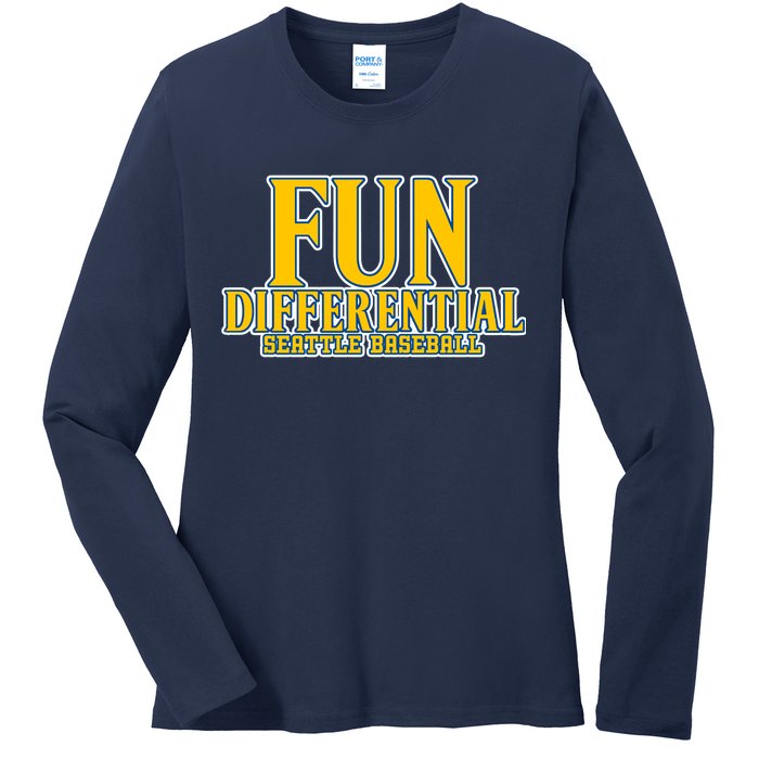 Fun Differential Seattle Baseball Ladies Long Sleeve Shirt