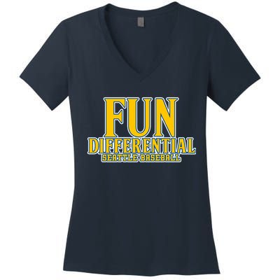 Fun Differential Seattle Baseball Women's V-Neck T-Shirt