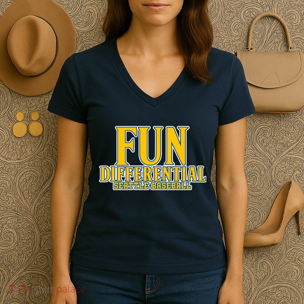 Fun Differential Seattle Baseball Women's V-Neck T-Shirt