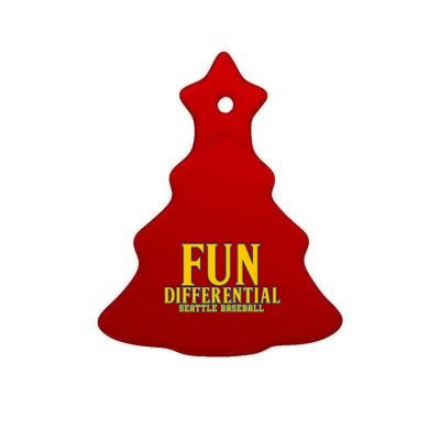 Fun Differential Seattle Baseball Ceramic Tree Ornament