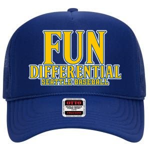 Fun Differential Seattle Baseball High Crown Mesh Back Trucker Hat