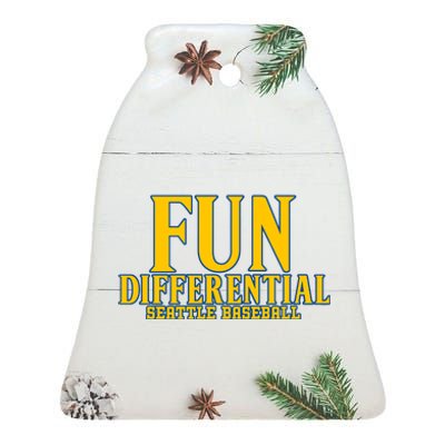 Fun Differential Seattle Baseball Ceramic Bell Ornament