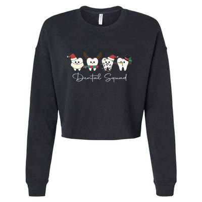 Funny Dental Squad Tooth Christmas Xmas Dental Assistant Cropped Pullover Crew