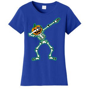 Funny Dabbing Skeleton Pumpkin Halloween Dab Gift Women's T-Shirt