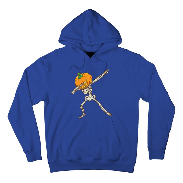 Funny Dabbing Skeleton Pumpkin Halloween Dab Step Gift Hoodie