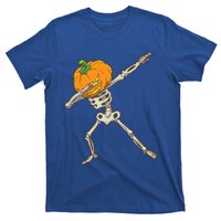 Funny Dabbing Skeleton Pumpkin Halloween Dab Step Gift T-Shirt