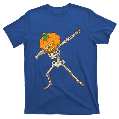 Funny Dabbing Skeleton Pumpkin Halloween Dab Step Gift T-Shirt